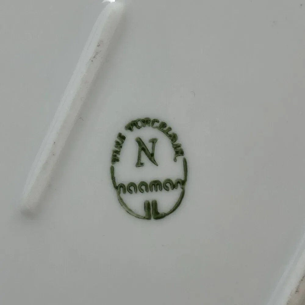 Naaman Fine Porcelain Challah Tray Holy Shabbat Judaic Israeli Hebrew Gold Trim